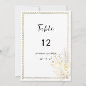 Elegante Tischnummern aus Weißgold (Vorderseite)