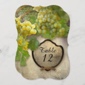 Elegante Tischnummern Empfang Weinroute Mendrisiot (Vorne/Hinten)