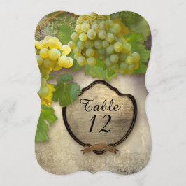 Elegante Tischnummern Empfang Weinroute Mendrisiot