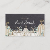 Elegante Tischnummern für Herbst Platzkarte (Rückseite)