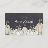 Elegante Tischnummern für Herbst Platzkarte (Vorderseite)