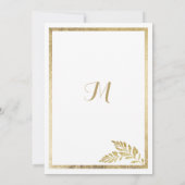 Elegante Tischnummern mit weißer goldfarbener Blüt (Rückseite)