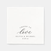 Elegante Toasts für die Liebe, altes Geld, klassis Serviette (Vorderseite)