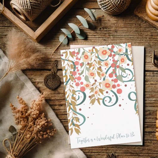 Elegante Together Quote Wedding Hübsch Floral Karte