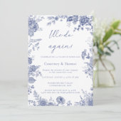 Elegante Toile Einladung (Stehend Vorderseite)