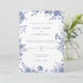 Elegante Toile Einladung (Stehend Vorderseite)