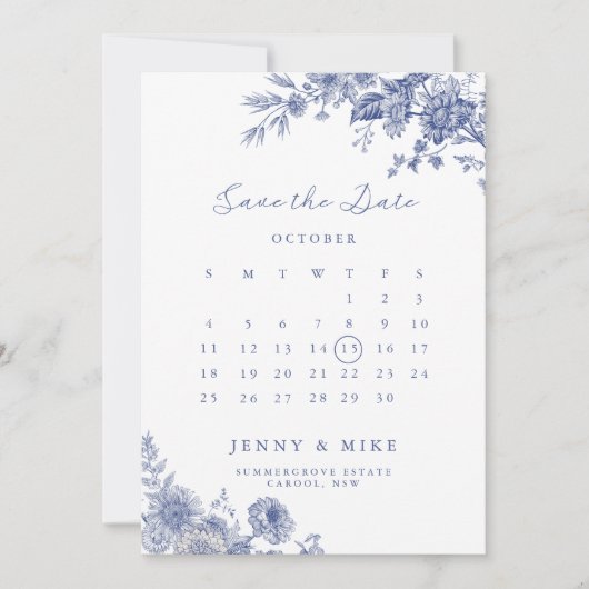 Elegante Toile Einladung (Vorderseite)