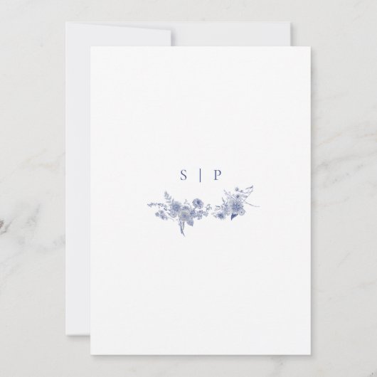 Elegante Toile Einladung (Rückseite)