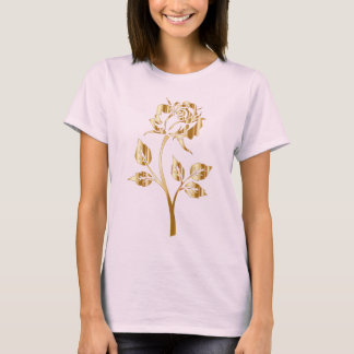 Elegante Tones Gold Rose T-Shirt