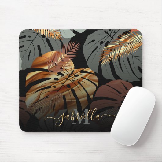 Elegante topische Blätter Mousepad (Mit Mouse)