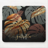 Elegante topische Blätter Mousepad (Vorne)