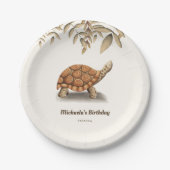 Elegante Tortoise Geburtstagsparty Pappteller (Vorderseite)