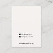 Elegante Tortoise Muschel Earring Visitenkarte (Rückseite)