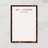 Elegante Tortoise Muschel Earring Visitenkarte (Vorderseite)