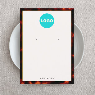 Elegante Tortoise-Muschel-Logo-Verleihung Visitenkarte