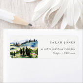 Elegante Toskana Italien Wasserfarben Landschaft A (Insitu)