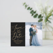 Elegante Touch EDITABLE FARBE Save the Date Postkarte (Stehend Vorderseite)