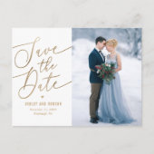Elegante Touch EDITABLE FARBE Save the Date Postkarte (Vorderseite)