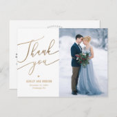 Elegante Touch EDITABLE FARBE Vielen Dank Postkart Postkarte (Vorne/Hinten)