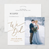 Elegante Touch Hochzeitkündigung - Postweg Postkarte (Vorne/Hinten)