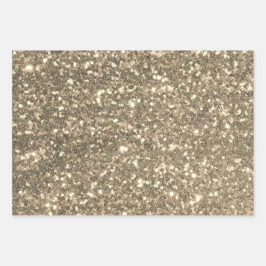 Elegante Touch von Gold Geschenkpapier Set (Vorderseite)