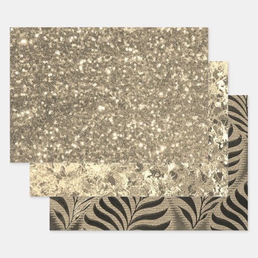 Elegante Touch von Gold Geschenkpapier Set (Set)