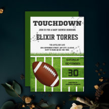 Elegante Touchdown Football Baby Shower