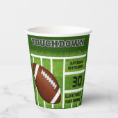 Elegante Touchdown Football Baby Shower Pappbecher (Vorderseite)