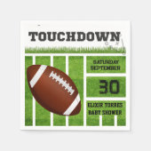 Elegante Touchdown Football Baby Shower Serviette (Vorderseite)
