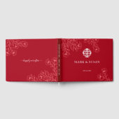 Elegante traditionelle chinesische Hochzeit (RED) Gästebuch (Voll)