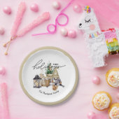 Elegante traditionelle festliche Wasserfarbe Pappteller (Party)