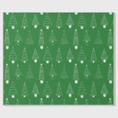 Elegante traditionelle grüne Pinienbäume Geschenkpapier (Flach)