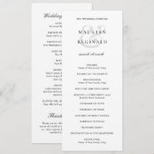 Elegante traditionelle Hochzeit Programm (Vorne/Hinten)