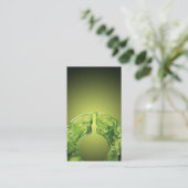 elegante traditionelle Jade-Visitenkarteschablone Visitenkarte (Stehend Vorderseite)