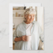 Elegante traditionelle Kalligrafie-Foto-Rente Einladung (Rückseite)