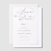 Elegante traditionelle Kalligrafie-Skripte Hochzei Pergament Einladungen (Versetzt)