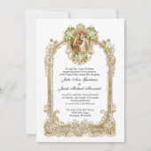 Elegante traditionelle katholische Hochzeit & Empf Einladung (Vorderseite)