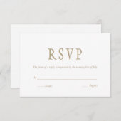 Elegante traditionelle UAWG RSVP Karte (Vorne/Hinten)