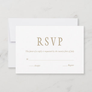 Elegante traditionelle UAWG RSVP Karte