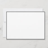 Elegante traditionelle Wörter weiß auf der Schwarz Einladung (Rückseite)