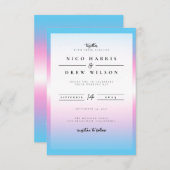 Elegante Trans Pride Wedding Einladung (Vorne/Hinten)