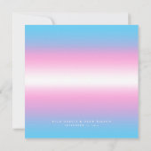 Elegante Trans Pride Wedding Save The Date (Rückseite)