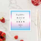 Elegante Trans Pride Wedding Serviette (Beispiel)