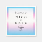 Elegante Trans Pride Wedding Serviette (Vorderseite)