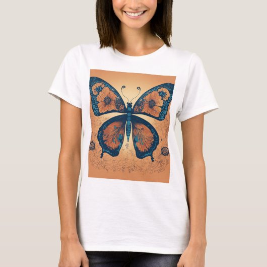 "Elegante Transformation: Minimalistischer Schmett T-Shirt (Vorderseite)