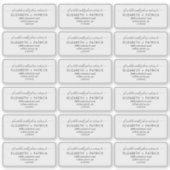 Elegante, transparente Rücksendeadressen-Aufkleber Aufkleber (Vorderseite)