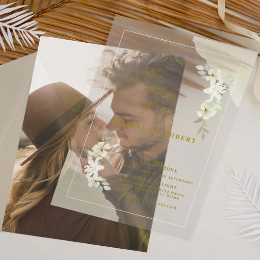 Elegante, transparente Wasserhymne Acryleinladungen