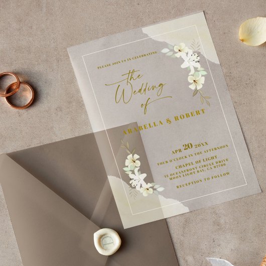 Elegante, transparente Wasserhymne Acryleinladungen