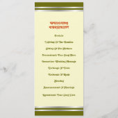 Elegante Traube und Blätter Hochzeitskarte Programm (Rückseite)