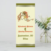 Elegante Traube und Blätter Hochzeitskarte Programm (Stehend Vorderseite)